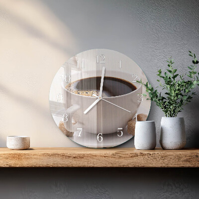 Ronde glazen klok Koffie