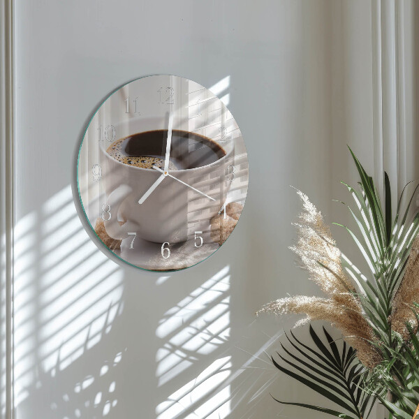 Ronde glazen klok Koffie