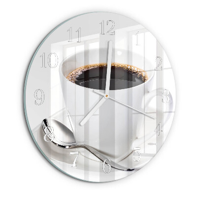 Ronde glazen klok Koffie
