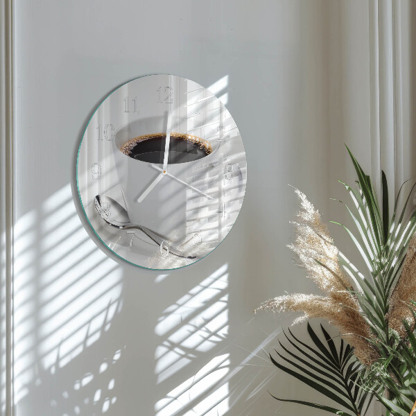 Ronde glazen klok Koffie