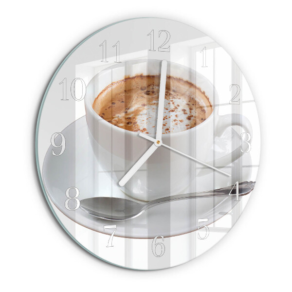 Ronde glazen klok Koffie