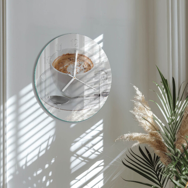 Ronde glazen klok Koffie