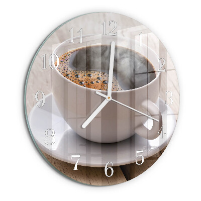 Ronde glazen klok Koffie