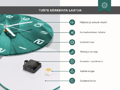 Ronde glazen klok Druppels