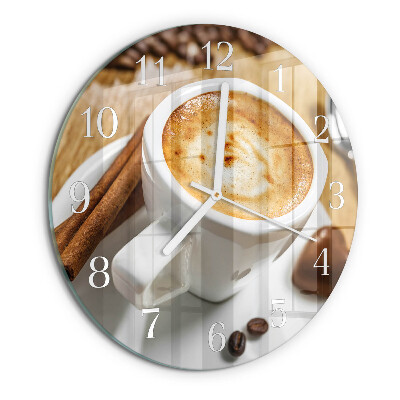 Ronde glazen klok Koffie