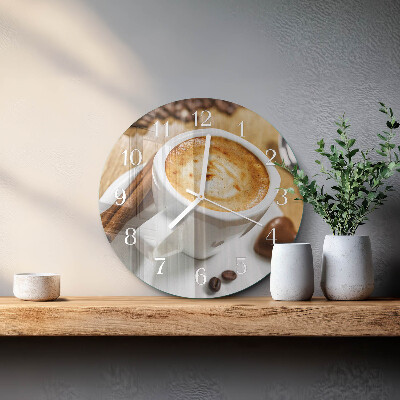 Ronde glazen klok Koffie