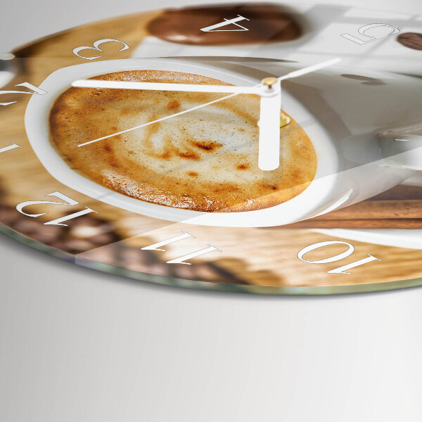 Ronde glazen klok Koffie