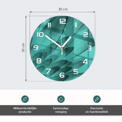 Ronde glazen klok Peper