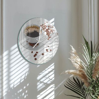 Ronde glazen klok Koffie