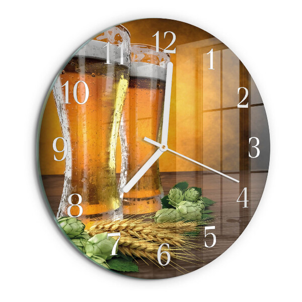 Ronde glazen klok Glazen bier