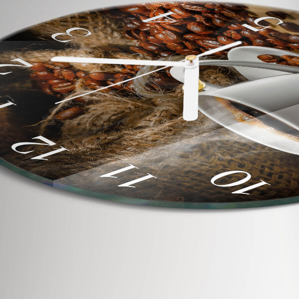 Ronde glazen klok Koffie