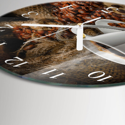 Ronde glazen klok Koffie