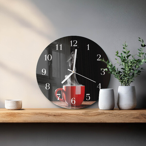 Ronde glazen klok Kopje koffie