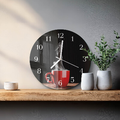 Ronde glazen klok Kopje koffie