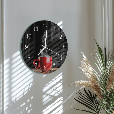 Ronde glazen klok Kopje koffie