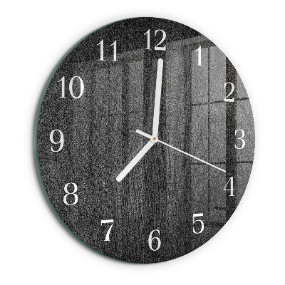 Ronde glazen klok Hout