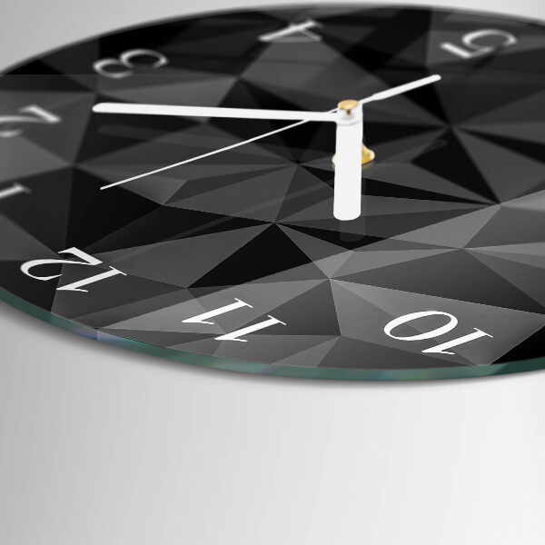 Ronde glazen klok 3D-patroon