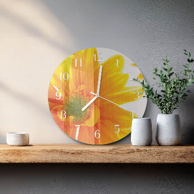 Ronde glazen klok Bloem