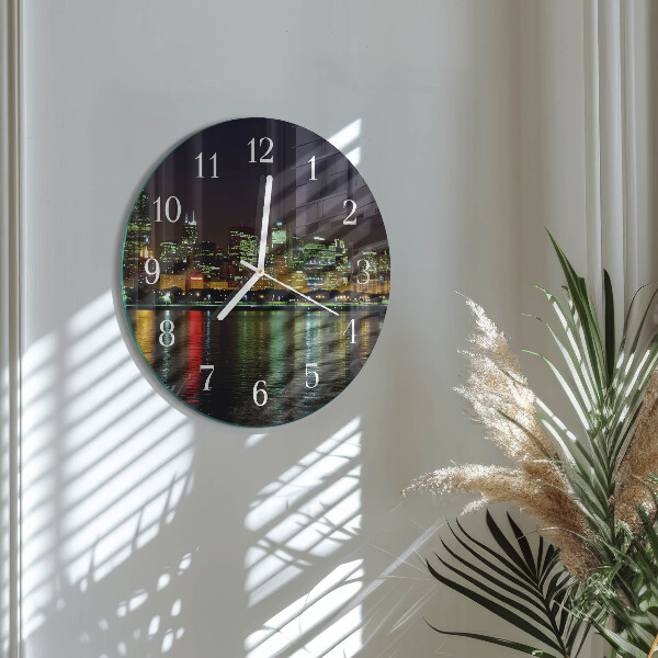 Ronde glazen klok Horizon