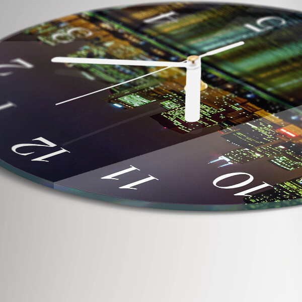 Ronde glazen klok Horizon