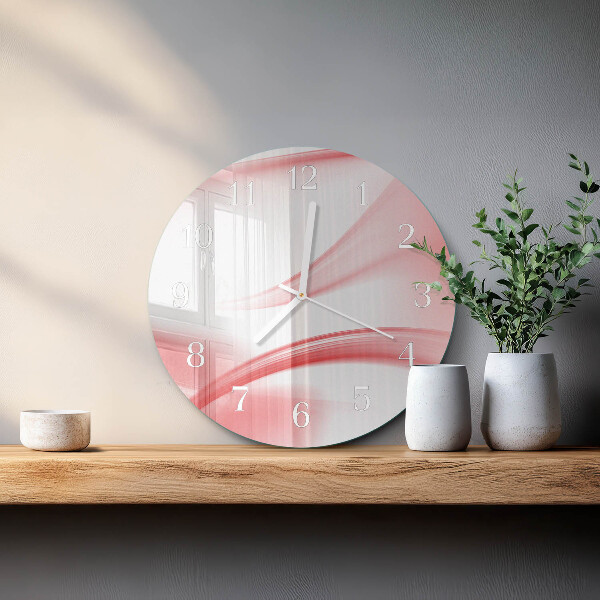 Ronde glazen klok Abstracte kunst