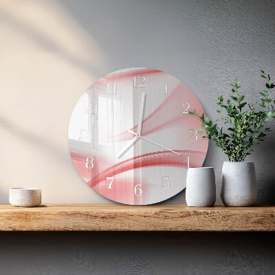 Ronde glazen klok Abstracte kunst