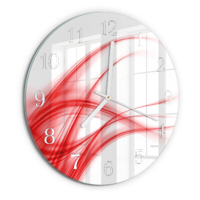 Ronde glazen klok Abstracte kunst