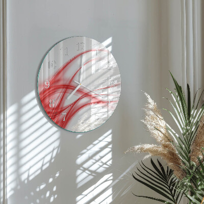 Ronde glazen klok Abstracte kunst