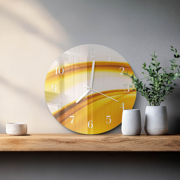 Ronde glazen klok Abstracte kunst