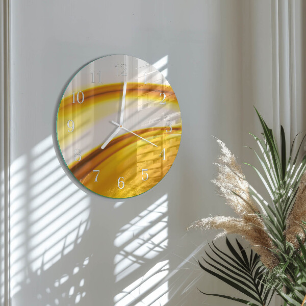 Ronde glazen klok Abstracte kunst
