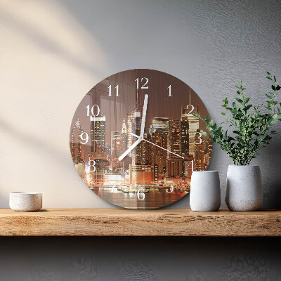 Ronde glazen klok Horizon