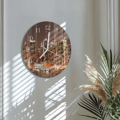 Ronde glazen klok Horizon