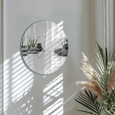 Ronde glazen klok Stone Spa