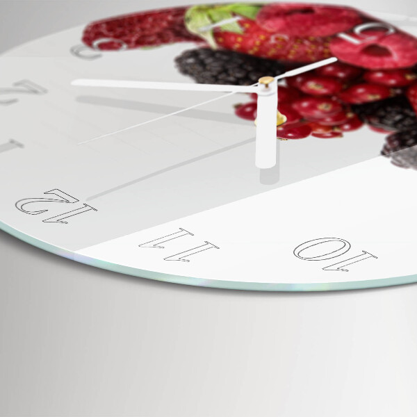 Ronde glazen klok Fruit