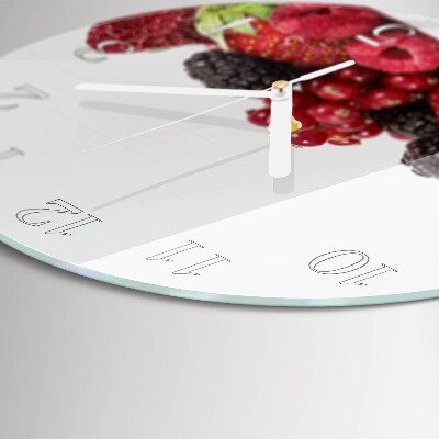 Ronde glazen klok Fruit