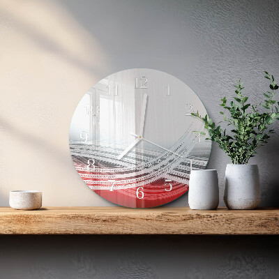Ronde glazen klok Abstractie