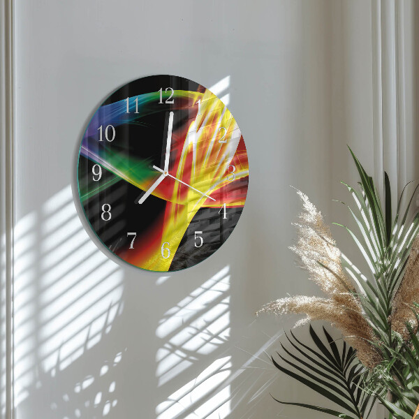 Ronde glazen klok Abstractie