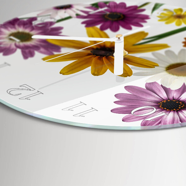 Ronde glazen klok Bloemen