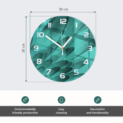 Ronde glazen klok Bloem