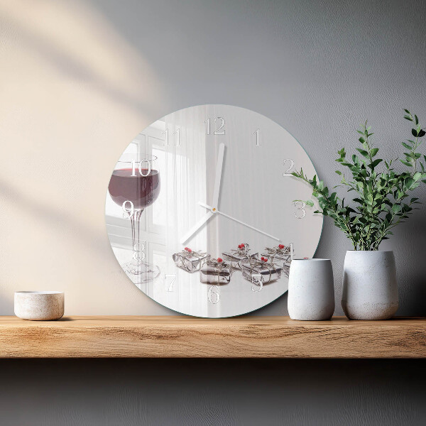 Ronde glazen klok Wijnglas