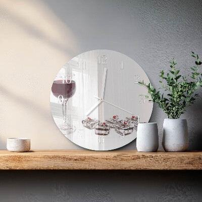 Ronde glazen klok Wijnglas