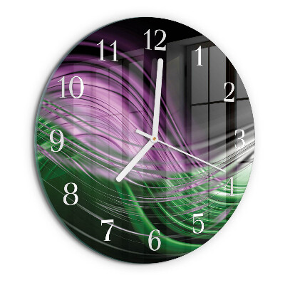 Ronde glazen klok Abstracte kunst