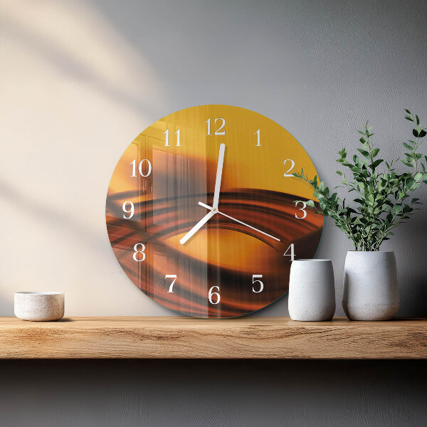 Ronde glazen klok Abstractie