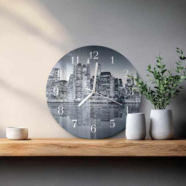 Ronde glazen klok Horizon