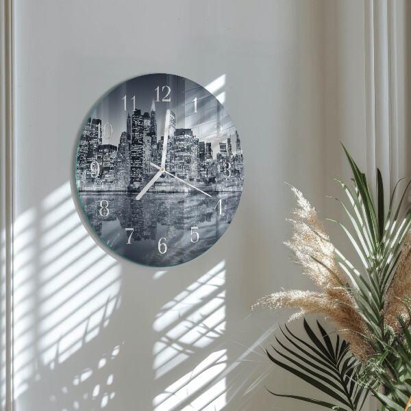 Ronde glazen klok Horizon