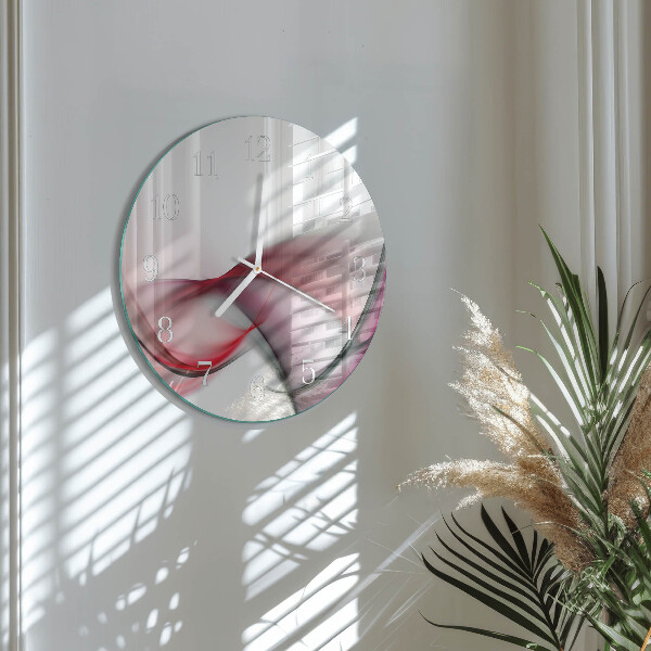 Ronde glazen klok Abstracte kunst
