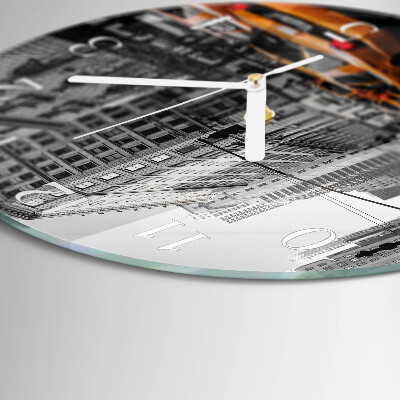 Ronde glazen klok New Yorkse taxi
