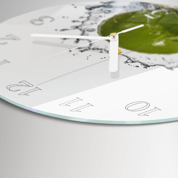 Ronde glazen klok Kalkwater
