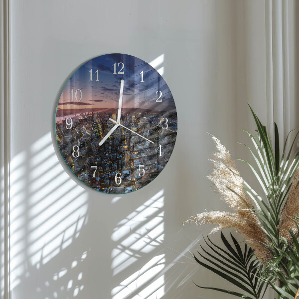 Ronde glazen klok Horizon