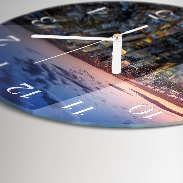 Ronde glazen klok Horizon